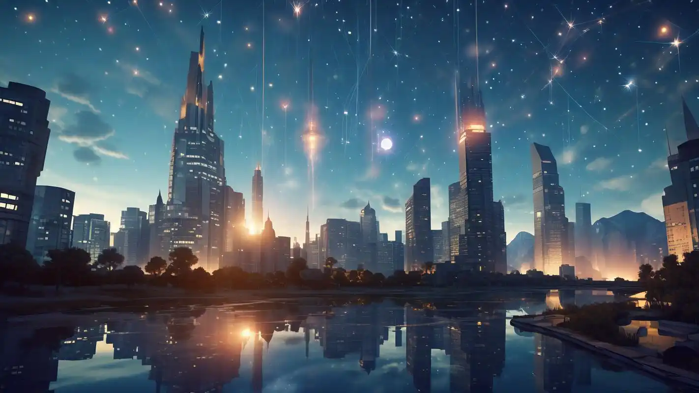 91动画风城市夜景背景大放送93