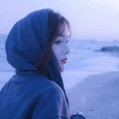 小清新蓝色系女头真人图片_女生头像_美头网