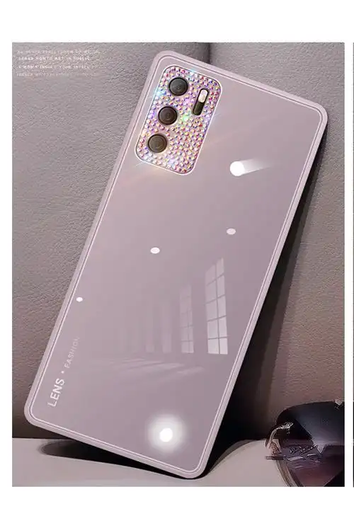 宏邦 华为p40pro手机壳 女款镜头全包p40高档防摔纯色玻璃壳 (华为p40