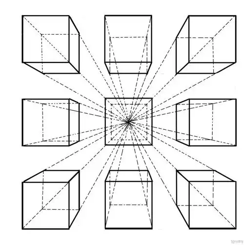 临摹一点透视正方体—绘画基础透视的练习