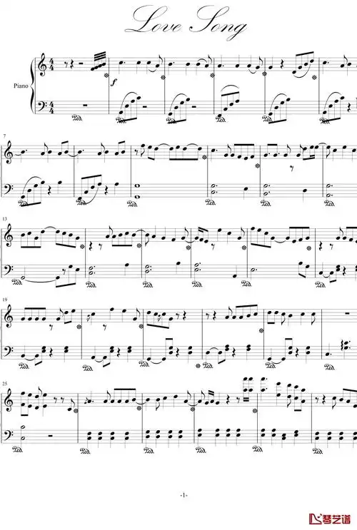love song钢琴谱-山下智久