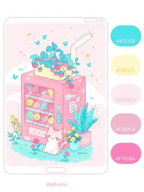 每日配色灵感58可可爱爱粉色少女心