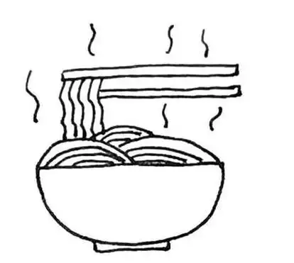 简笔画教程大碗宽面的简笔画步骤教程碗图形简笔画教你怎么画一碗面条