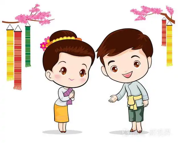 泰国传统欢迎萨瓦斯蒂