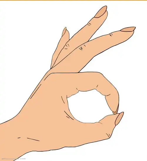 卡通的ok手势插画