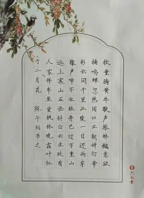 飞翔鸟桃李硬笔书法工作室2020年秋季班学生优秀作品展