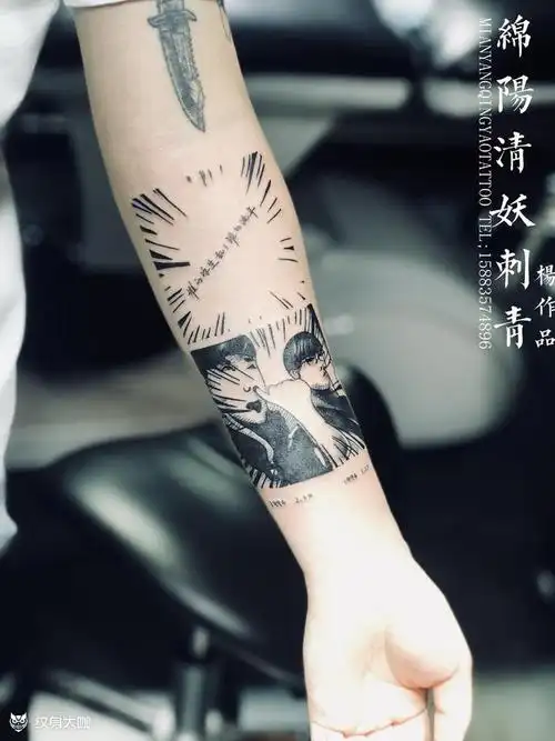 小臂内侧纹身 杨作品_纹身图案手稿图片_李中杨的纹身作品集