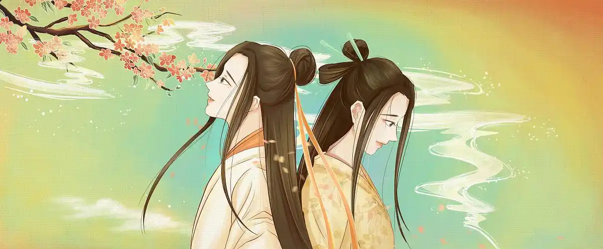 梁山伯与祝英台系列插画设计_夏目酒-站酷zcool