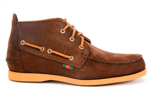 意大利奢华品牌gucci推中筒麂皮帆船鞋