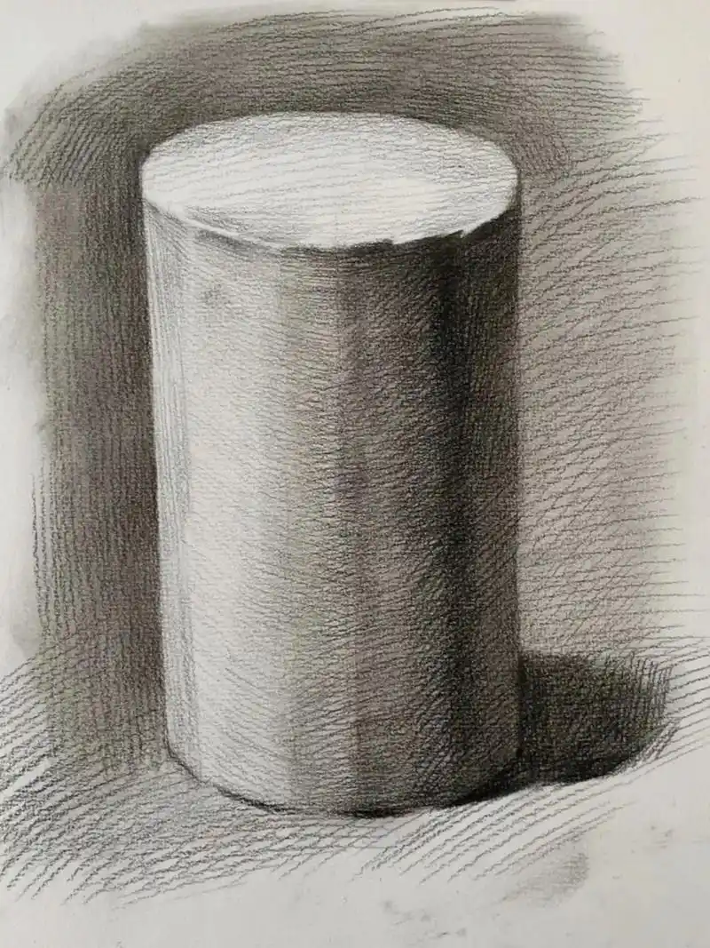 先画好几何体 才算是踏出素描第一步 	 本期教你画素描静物中的圆柱体