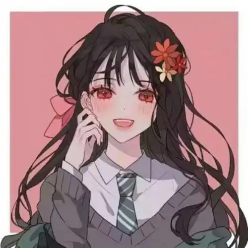 动漫女头像粉色头像