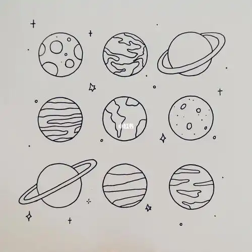 星球怎么画星球简笔画简单又漂亮彩色八大行星怎么画八大行星简笔画