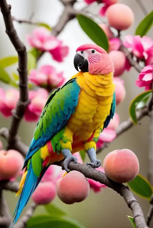 可爱的多姿彩鹦鹉