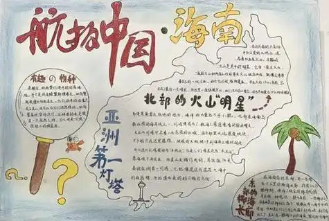 关于航拍中国海南的手抄报中国手抄报