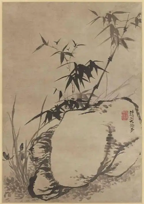 兰竹图石涛 月下梅竹石涛 墨竹图石涛 临风长啸图清 石涛,八大山人合