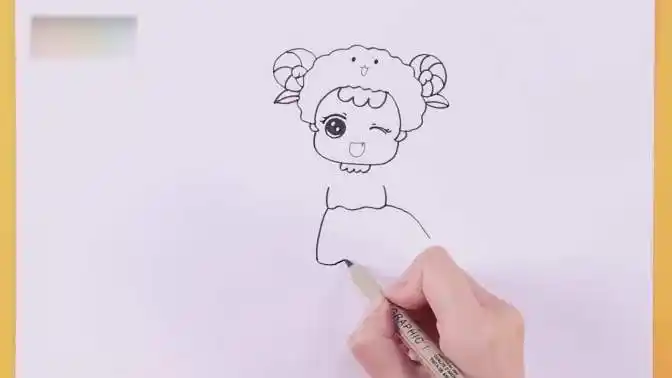 十二星座简笔画!小葩教你如何画生动的白羊座娃娃-教育视频-搜狐视频