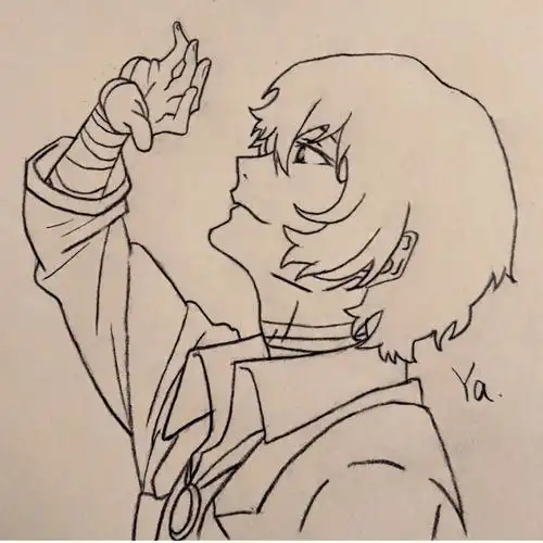 文豪野犬太宰治临摹过程