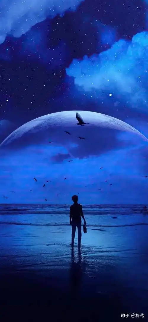 有好看的蓝色系的男生漫画壁纸吗