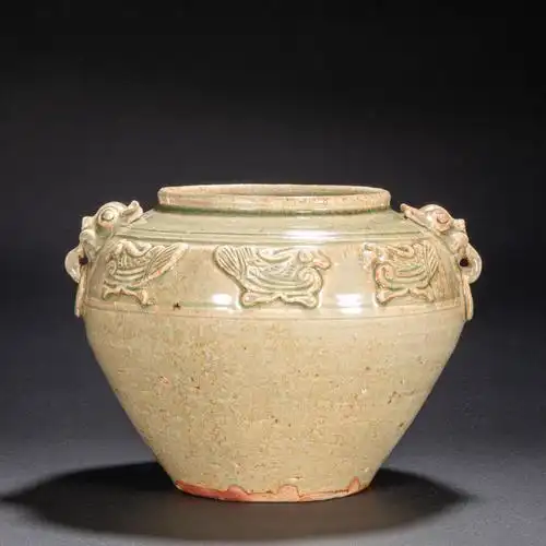 唐代越窑双耳罐