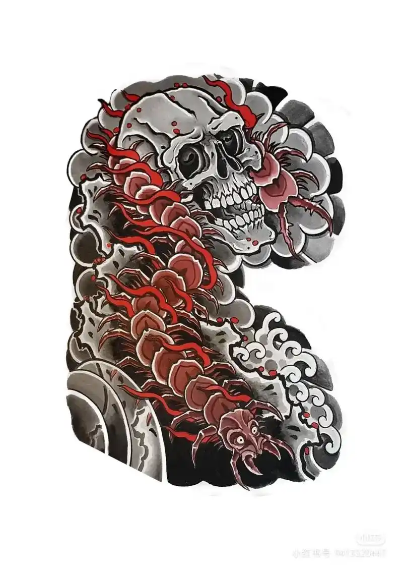 日式半甲老传统#纹身刺青 #纹身图案手稿 #气质这一块拿捏死 - 抖音