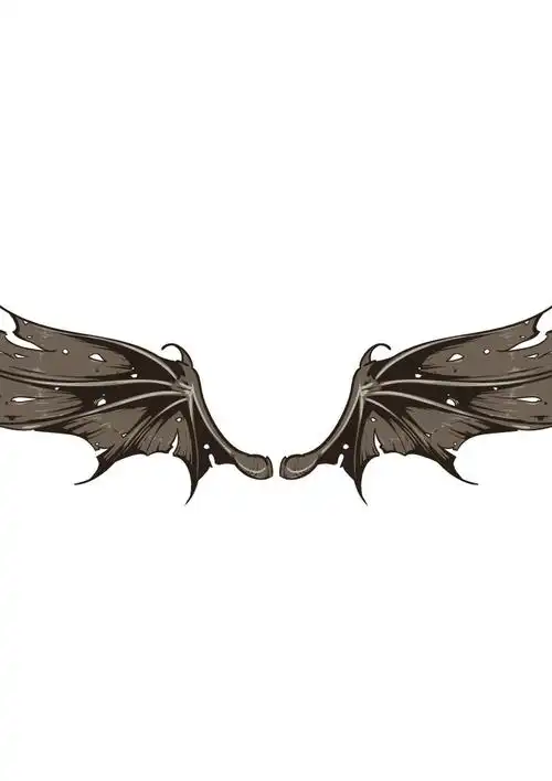 矢量的黑色恶魔翅膀设计