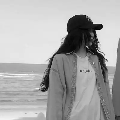 男女黑白情侣头像