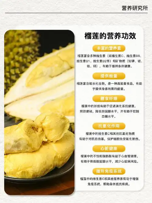 榴莲被誉为"水果之王",因其独特的风味和丰富的营养价值备受人们喜爱.