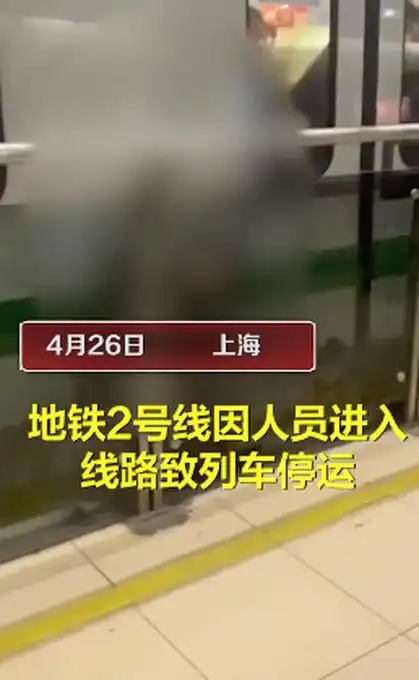 今天上午11时05分,一列轨道交通2号线往浦东国际机场方向列车在龙阳路