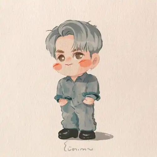 人气很高的q版王嘉尔萌萌哒