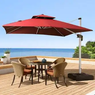 紫叶户外遮阳伞庭院花园伞别墅大型室外伞太阳伞露台外摆罗马伞