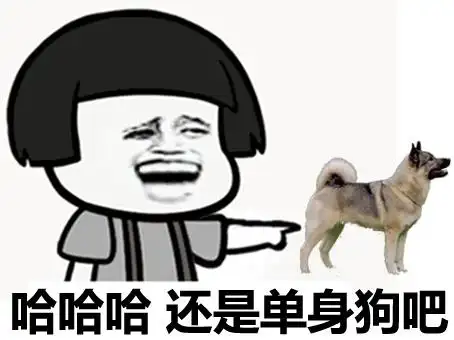 哈哈哈,还是单身狗吧