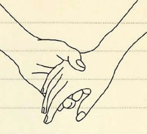 求两个小人手牵手的简笔画画法最好是图片哦情侣手绘简笔画一对爱情