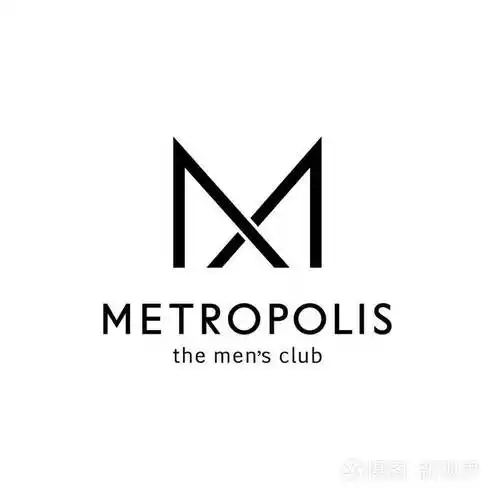 男士俱乐部的矢量logo模板字母m的领结形式男人的标志