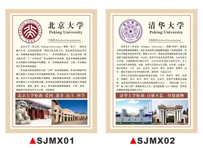 名校校徽故事介绍清华大学北京大学挂画sjmx16西安交通大学40x62cm