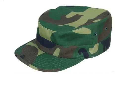 户外迷彩帽男女学生军训帽遮阳帽鸭舌军迷平顶帽子魔术贴可调节大
