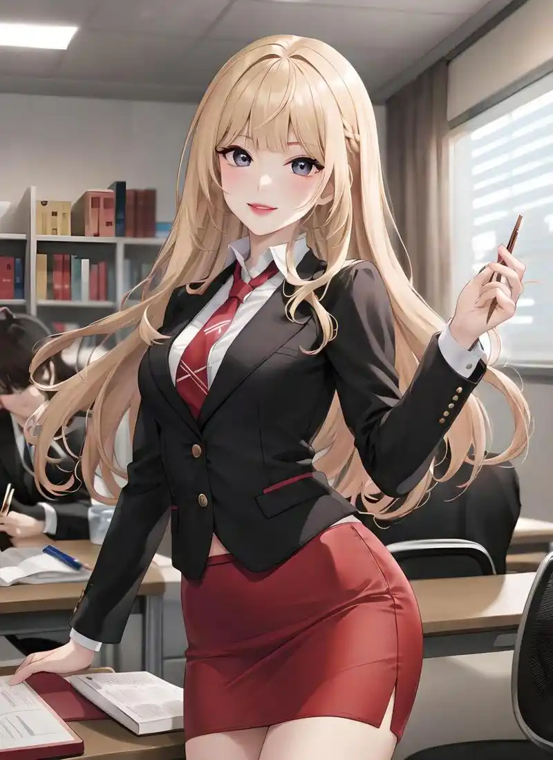 职场御姐系列 :金发西装御姐(12) 二次元西装控金发御姐,她穿着一套
