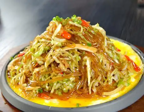 铁板粉丝包菜图片