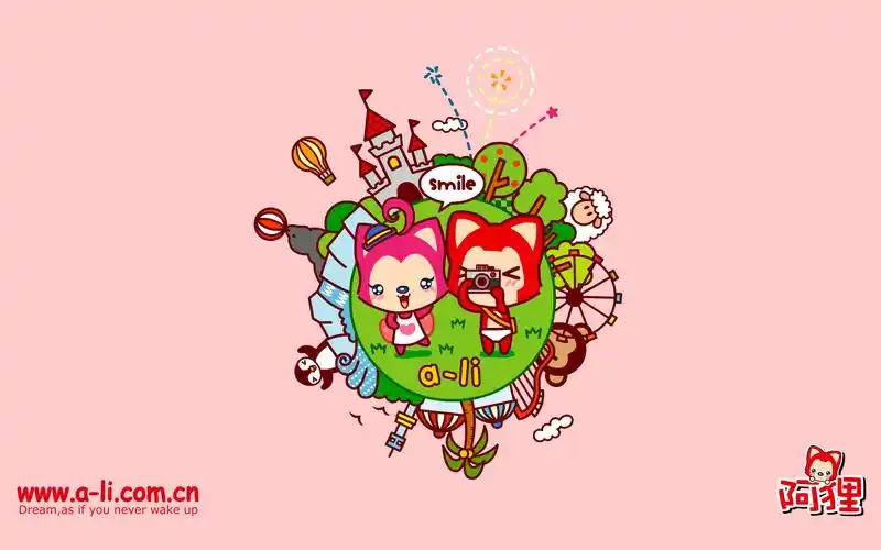 卡通 可爱 动物 阿狸 儿童桌面专用 尼玛 ali高清手机壁纸免费下载