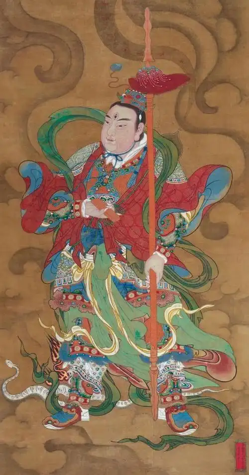 道,民间信仰,地方宗教信仰)绘制的诸如佛,菩萨,三清四御,关羽,二郎神