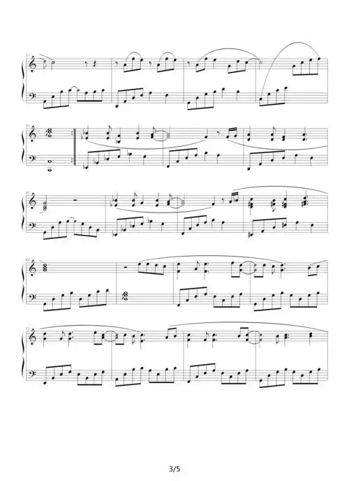 always online c调 钢琴谱 五线谱