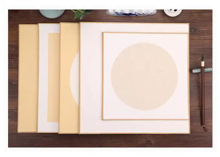 吉颖斋加厚国画镜片纸包边软卡仿古熟宣卡纸工笔画专用纸空白写生卡纸