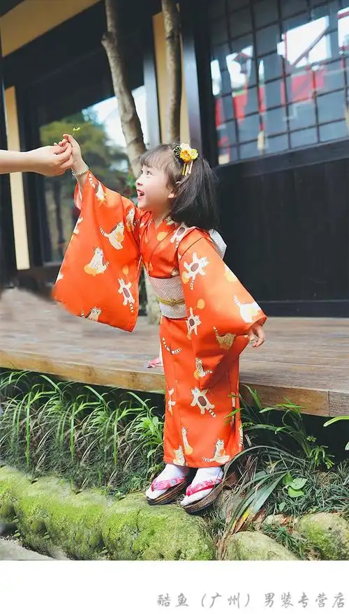 古装日本儿童和服和服正装日式浴衣童装儿童薄款日系套装汉服表演服