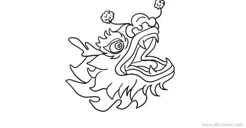 龙头儿童画怎么画龙头简笔画图片大全