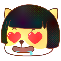 蘑菇头dogge神烦狗色流口水心心眼gif动图_动态图_表情包下载_soogif