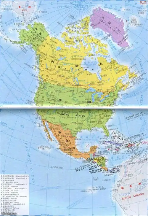 北美洲地图(最新版)_北美洲地图库