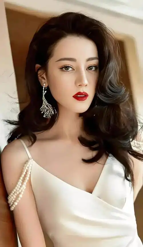 迪丽热巴:高挺的鼻梁,婀娜多姿的身材,和迷人的微笑