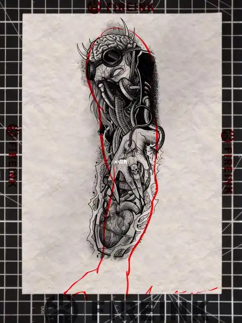 欧美花臂手稿分享