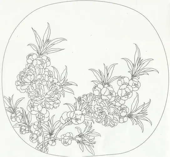 《碧桃图》临摹步骤