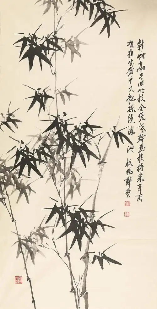 郑板桥(款) 竹子镜心