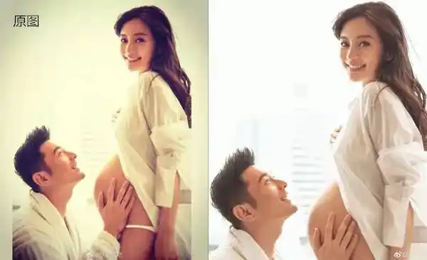 黄晓明ins4月26日,黄晓明晒爱妻angelababy的大肚照,还是引来一群网友